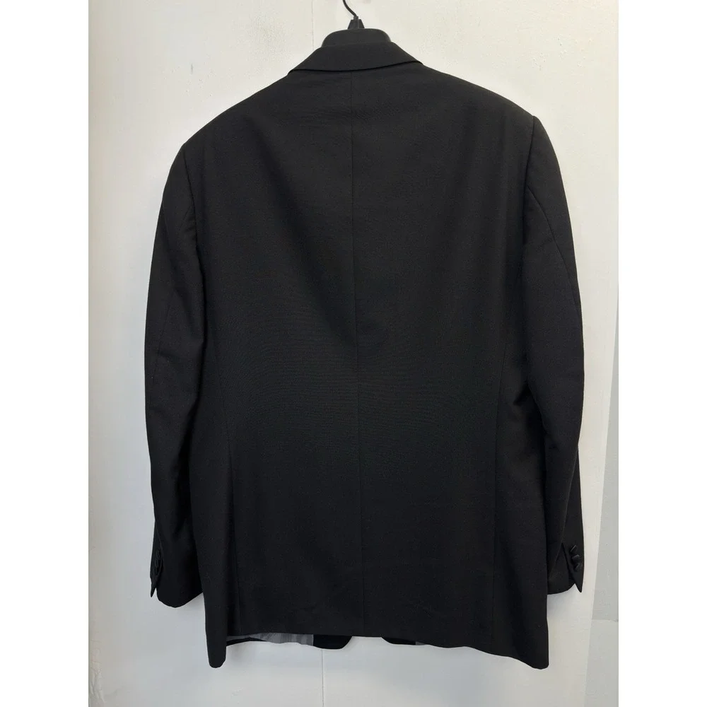 Dario Di Napoli Mens 46XL Black Single Button‎ Tuxedo Jacket Wool Blend Jacket